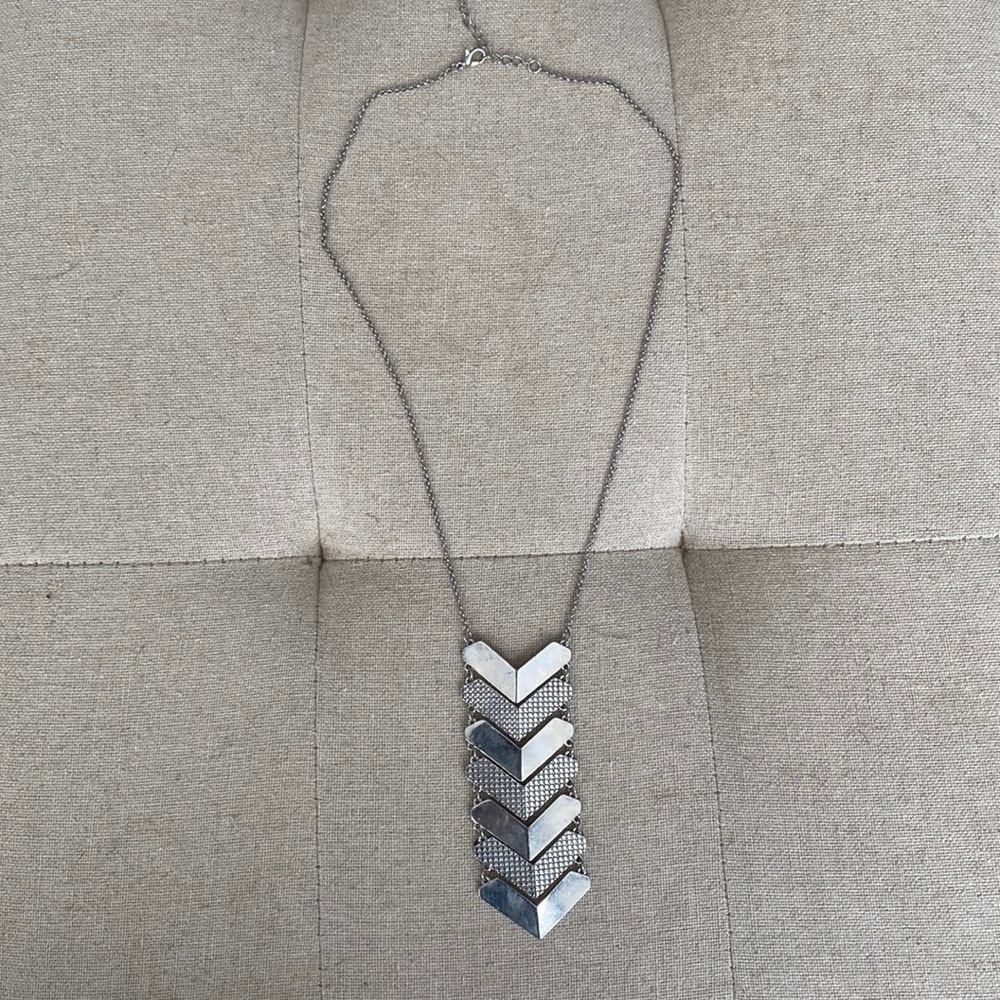 Silver statement necklace